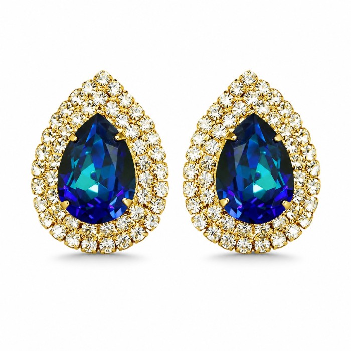 Auskari „Jasmīns (Bermuda Blue)“ ar Swarovski® kristāliem