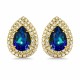 Auskari „Jasmīns (Bermuda Blue)“ ar Swarovski® kristāliem