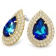 Auskari „Jasmīns (Bermuda Blue)“ ar Swarovski® kristāliem