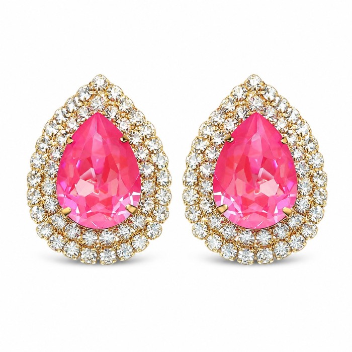 Auskari „Jasmīns (Lotus Pink DeLite)“ ar Swarovski® kristāliem
