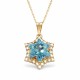 Kulons „Sniegpārsla (Aquamarine)“ ar Swarovski® kristāliem