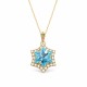 Kulons „Sniegpārsla (Aquamarine)“ ar Swarovski® kristāliem