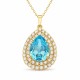 Kulons „Jasmine (Aquamarine)“ ar Swarovski® kristāliem