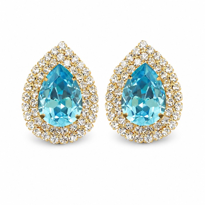 Auskari „Jasmīns (Aquamarine)“ ar Swarovski® kristāliem