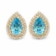 Auskari „Jasmīns (Aquamarine)“ ar Swarovski® kristāliem