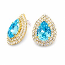Auskari „Jasmīns (Aquamarine)“ ar Swarovski™ kristāliem