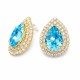 Auskari „Jasmīns (Aquamarine)“ ar Swarovski® kristāliem
