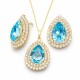 Komplekts „Jasmīns (Aquamarine)“ ar Swarovski® kristāliem