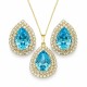 Komplekts „Jasmīns (Aquamarine)“ ar Swarovski® kristāliem