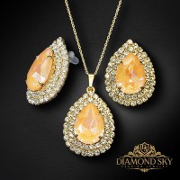 Komplekts "Jasmīns (Peach DeLite)" ar Swarovski™ kristāliem