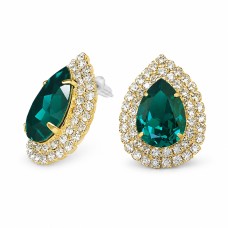 Earrings “Jasmine (Emerald)” created with Crystals by Swarovski®