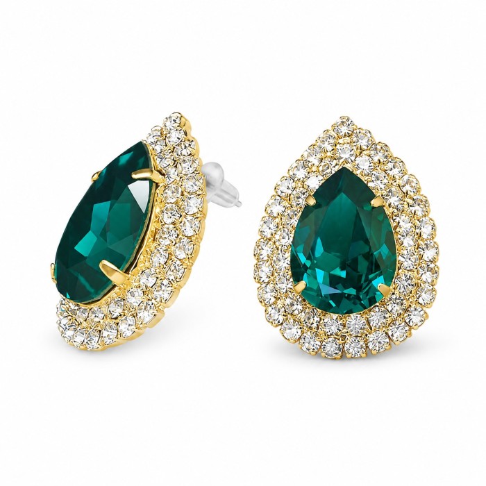 Komplekts sievietēm „Jasmīns (Emerald)“ ar Swarovski® kristāliem