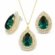 Komplekts sievietēm „Jasmīns (Emerald)“ ar Swarovski® kristāliem