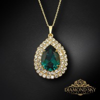 Kulons "Jasmīns (Emerald)" ar Swarovski™ kristāliem