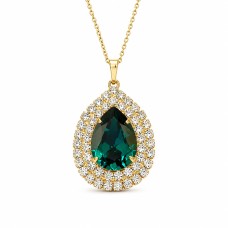Кулон «Жасмин (Emerald)» с кристаллами Swarovski®