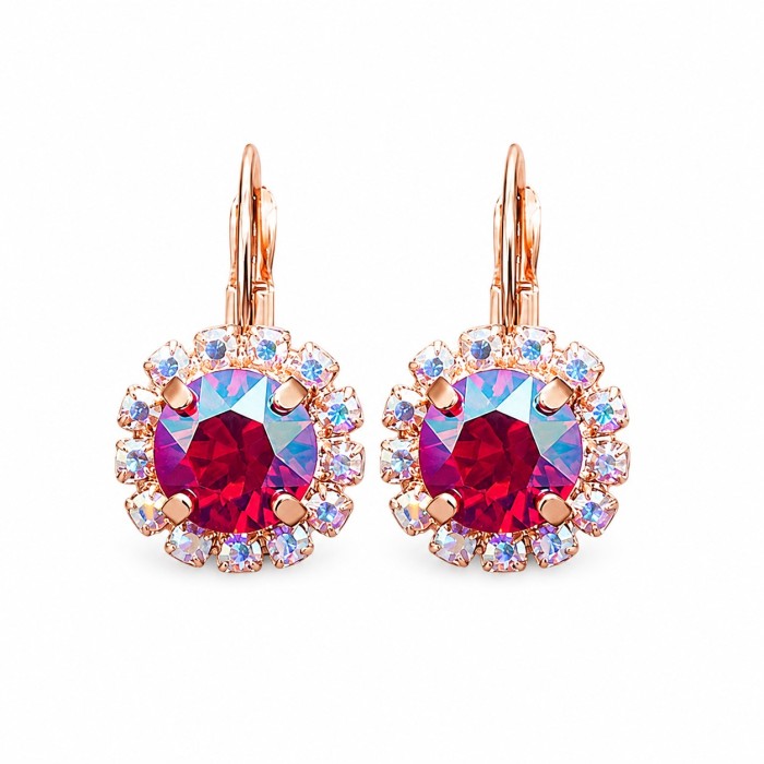 Auskari „Krāšņums II (Light Siam Shimmer)“ ar Swarovski® kristāliem