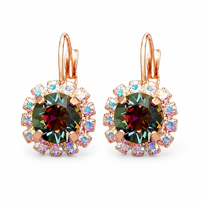 Auskari „Krāšņums II (Vitrail Medium)“ ar Swarovski® kristāliem
