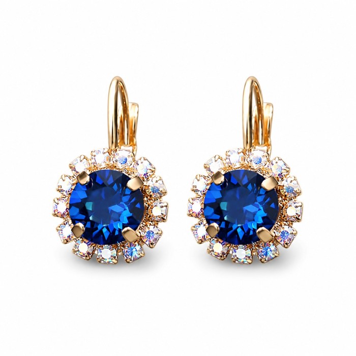 Auskari „Krāšņums II (Bermuda Blue)“ ar Swarovski® kristāliem