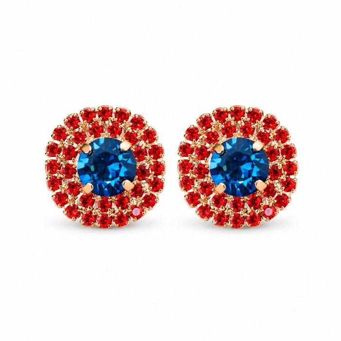 Auskari „Andrea (Bermuda Blue)“ ar Swarovski® kristāliem