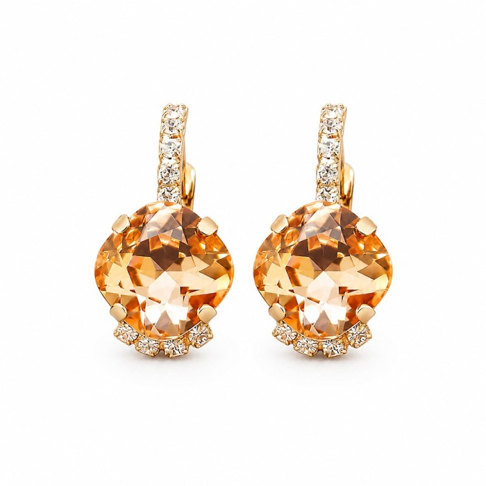 Auskari „Krēta (Light Peach)“ ar Preciosa® kristāliem