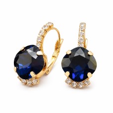 Auskari „Krēta (Dark Indigo)“ ar Preciosa® kristāliem