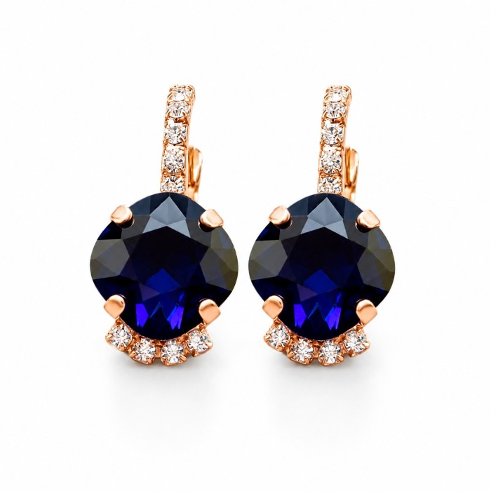 Auskari „Krēta (Dark Indigo)“ ar Preciosa® kristāliem