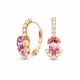 Серьги «Леонора II (Light Pink)» с кристаллами Preciosa™