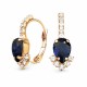 Auskari „Leonora II (Dark Indigo)“ ar Preciosa™ kristāliem