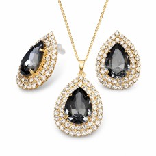 Komplekts sievietēm „Jasmīns (Silver Night)“ ar Swarovski® kristāliem