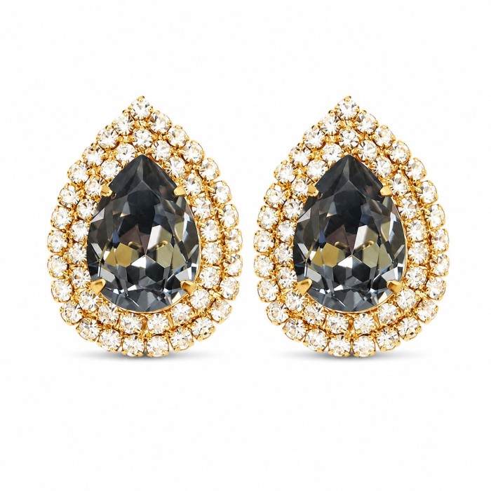Auskari „Jasmīns (Silver Night)“ ar Swarovski® kristāliem