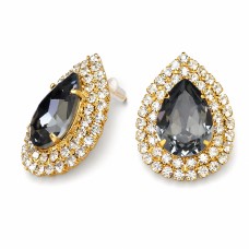 Auskari „Jasmīns (Silver Night)“ ar Swarovski® kristāliem