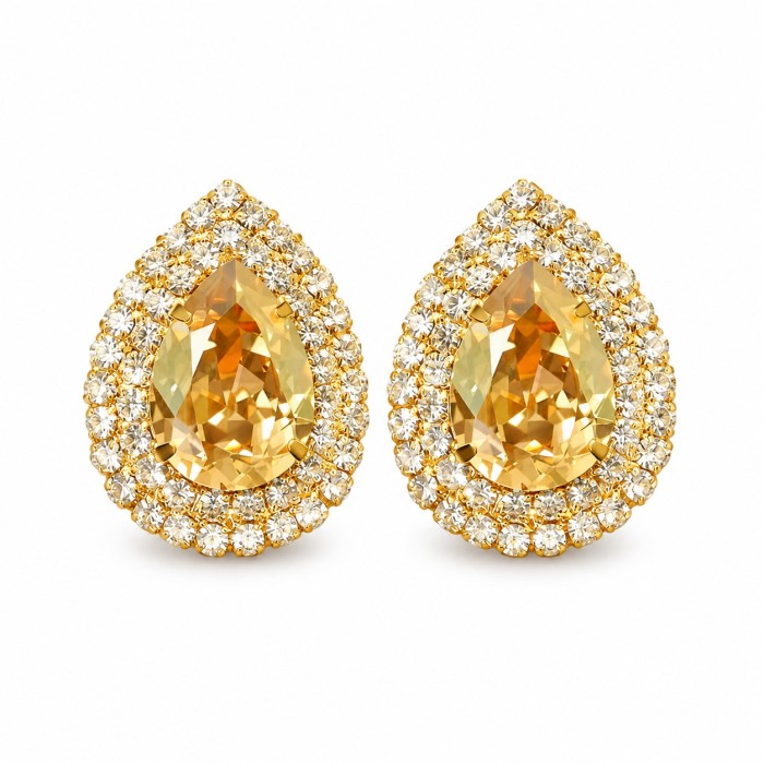 Auskari „Jasmīns (Golden Shadow)“ ar Swarovski® kristāliem