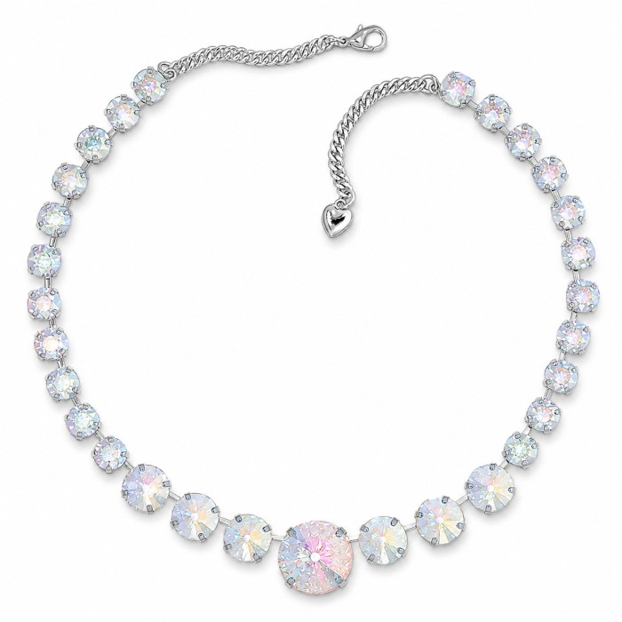 Kāzu kaklarota „Vasara (Aurora Borealis)“ ar Swarovski® kristāliem