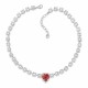 Bridal Necklace “Saint Valentine II (Red Magma)” created with Crystals by Swarovski®