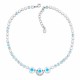 Kāzu kaklarota „Žilbinošais Mirdzums (Aurora Borealis)“ ar Swarovski® kristāliem