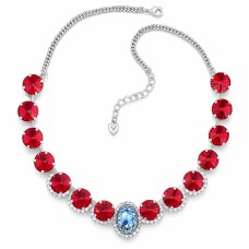 Vestuvinis vėrinys „Safi's Charm (Scarlet)“ su Swarovski® kristalais