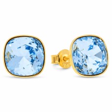 Sudraba auskari „Žilbinošais Mirdzums (Aquamarine)“ ar Swarovski® kristāliem