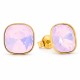 Sudraba auskari „Žilbinošais Mirdzums (Rose Water Opal)“ ar Swarovski® kristāliem