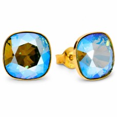 Sudraba auskari „Žilbinošais Mirdzums (Black Diamond Shimmer)“ ar Swarovski® kristāliem