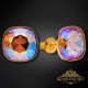 Sudraba auskari "Apžilbinošs Mirdzums (Light Colorado Topaz Shimmer)" ar Swarovski™ kristāliem