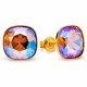 Sudraba auskari „Žilbinošais Mirdzums (Light Colorado Topaz Shimmer)“ ar Swarovski® kristāliem