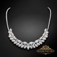 Kāzu kaklarota "Pavasara Elpa" ar Swarovski™ kristāliem