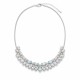 Kāzu kaklarota „Pavasaris (White Opal / Aurora Borealis)“ ar Swarovski™ kristāliem