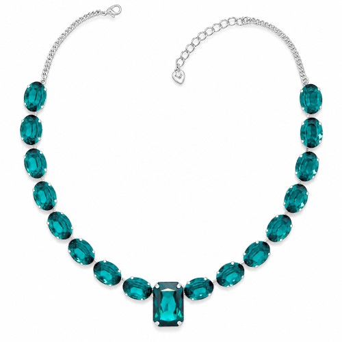 Kaklo papuošalas moterims DiamondSky „Modern IV (Emerald)“