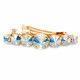Matu sprādze „Vorteks (Aurora Borealis)“ ar Swarovski™ kristāliem