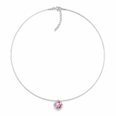 Серебряный невидимый кулон (Aurora Borealis) с кристаллом Swarovski™