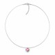 Invisible Silver Pendant (Aurora Borealis) created with Crystals by Swarovski®