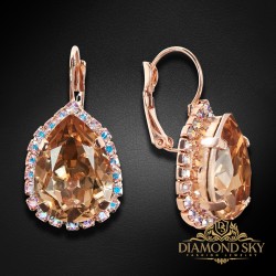 Auskari "Debesu Piliens III (Golden Shadow)" ar Swarovski™ kristāliem