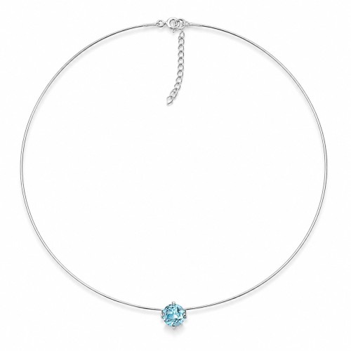 Nematomas sidabrinis pakabukas „Invisible (Aquamarine Blue)“ su Swarovski® kristalu