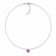 Neredzamais sudraba kulons „Invisible (Rose)“ ar Swarovski® kristālu